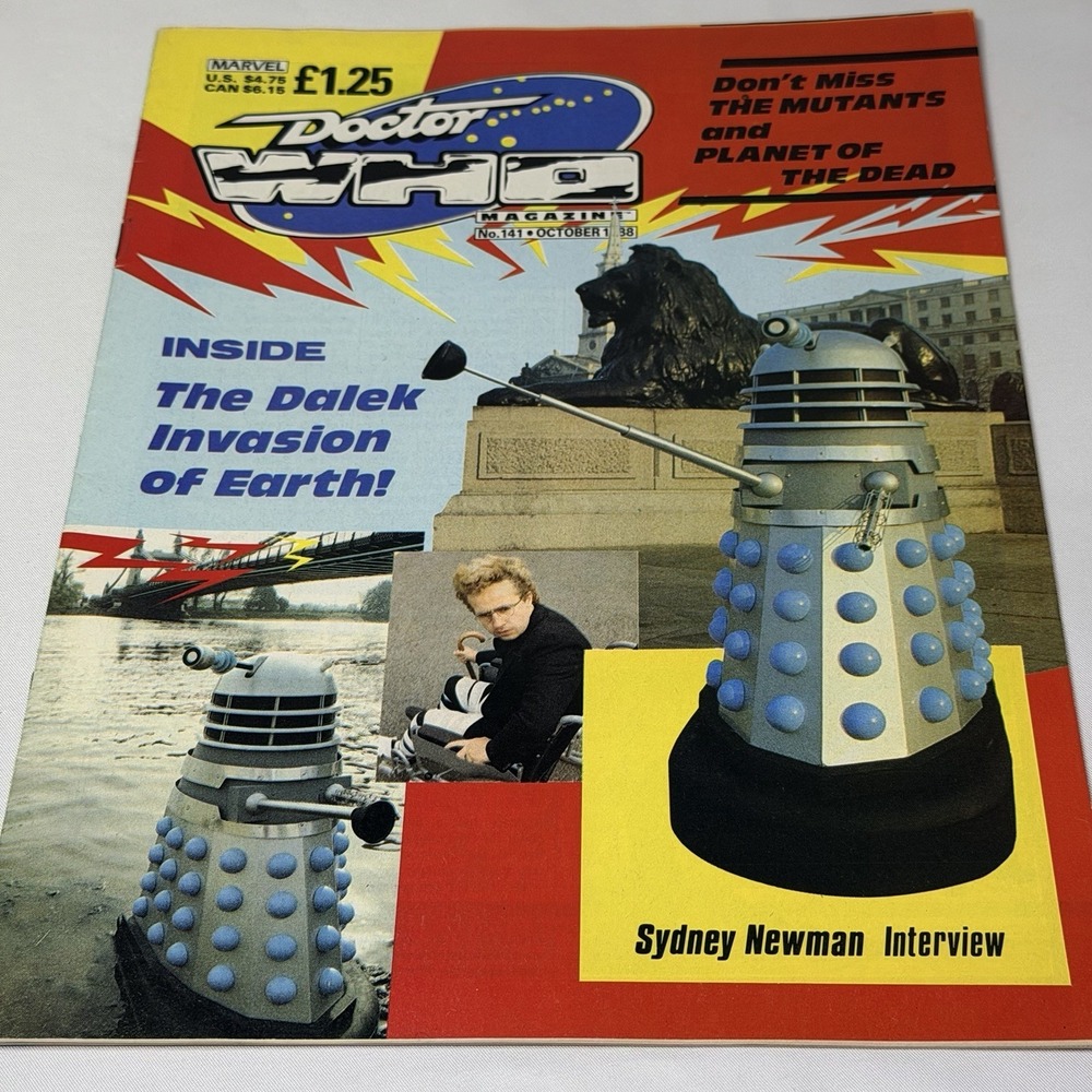 Doctor Who Magazine # 141 Oct 1988 Marvel Comics UK BBC TV Sci-Fi Dalek Invasion